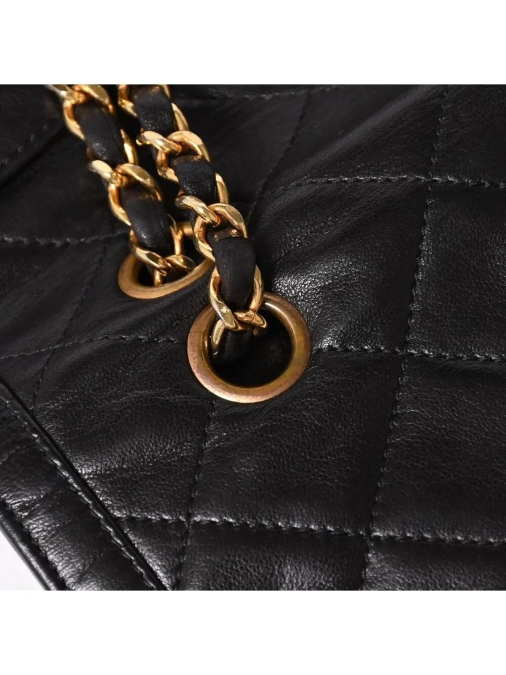 Chanel Quilted Double Flap Chain Shoulder Bag Limited Edition CC Logo Lambskin